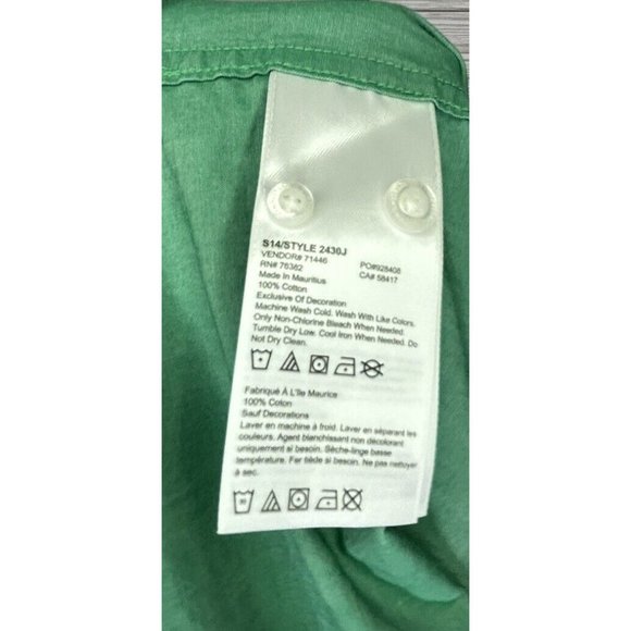 Timberland Shirt Men's Sm Bright Green Solid Button Up Long Sleeve Casual - Picture 4 of 8